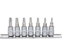 KS Tools 911.1460 1/4"Juego de llaves de vaso con punta para tornillos Torx con orificio frontal, 7 pzs, TB10-TB40