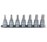 KS Tools 911.1544 1/4" Juego de llaves de vaso con punta para tornillos con encastre hexagonal, 7 pzs2,5-8 mm