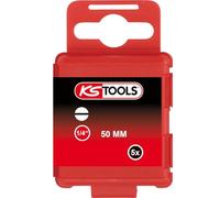 KS Tools 911.3324 1/4" Punta para tornillos planos, 50mm, 8mm, paquete de 5