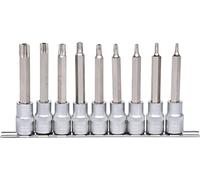 KS Tools 917.1790 1/2" Juego de llaves de vaso con punta para tornillos Torx con orificio frontal, largas, 9 pzs, TB20-TB60