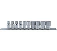 KS Tools 918.0615 1/4" Juego de llaves de vaso de 12 cantos CHROMEplus, 10 pzs 4-13 mm