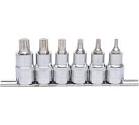 KS Tools 918.1349, Juego de adaptadores, 1/2", métricos, 6 piezas, M10, M12, M14, M5, M6, M8, acero cromo vanadio