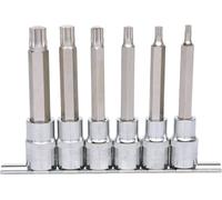 KS Tools 918.1358, Juego de adaptadores, 1/2", métricos, 6 piezas, M10, M14, M5, M6, M8, acero cromo vanadio