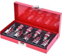 KS Tools 918.1385 1/2" CHROMEplus Juego de vasos y puntas con adaptador Torx 9 pzs, T20-T60
