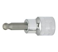KS Tools 918.3873-E 3/8" CHROMEplus Bit con adaptador de cabeza esférica con hexágono interior 6 mm, colgador