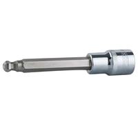 KS Tools 918.5314 1/2" Llave de vaso con punta de cabeza de bola para tornillos con encastre hexagonal CHROMEplus, larga, 8 mm