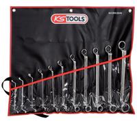 KS Tools 920.0249 - Pack de 11 piezas con llaves poligonales dobles Ultimate, en bolsa enrollable (entrecaras 6 x 7-30 x 32 mm)