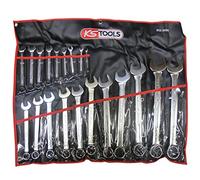 Ks Tools 922.0080 - Juego de 20 llaves mixtas en pulgadas, en estuche de cromo vanadium, acabado satinado