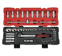 KS Tools 922.0640 Ultimate - Juego de llaves de vaso y accesorios (12 caras, 1/2", 39 piezas), color blanco