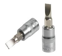 KS Tools 922.1489 - Llave de vaso destornillador de ranura de 1/4", L.37 mm, 6,5 mm, gama ULTIMATE®, cromo vanadio, acabado cromado satinado