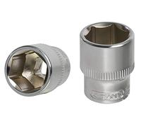 KS Tools 922.1521 - Casquillo hexagonal (1/4", 9/16", gama Ultramitada, perfil SuperLock, cromo vanadio, acabado cromado satinado