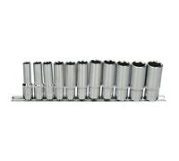 KS Tools 922.3845 Ultimate juego de 11 llaves de vaso en raíl de 3/8 "
