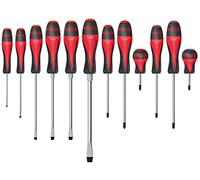 KS Tools - 922.6080 - juego de 12 destornilladores de precisión | Juego de 12 destornilladores ULTIMATE, Ranura - PH - PZ, cromo vanadium, atornillado preciso