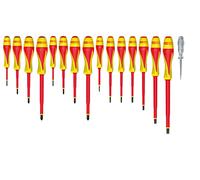 KS Tools - 922.6219 - juego destornilladores electricista 16 piezas | Juego de 16 destornilladores ULTIMATE bimaterial aislado 1000 V, cromo vanadio, atornillado preciso