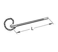 KS Tools 963.1719 Llave de cadena para tubos BRONZEplus, Ømax.100 mm