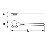 KS Tools 963.7547 Llave de estrella BRONZEplus, recta 35 mm
