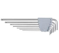 KS Tools 964.0515 Juego de llaves Allen acodadas con cabeza esférica de acero fino XL, 7 pzs