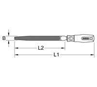 KS TOOLS Feile 962.7102, lima de 22 mm, aleación de cobre y berilio (aleación no ferrosa), peso: 340 g