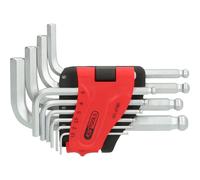 KS TOOLS Kugelkopf-Innensechskant-Winkelstiftschlüssel-Satz, 10-tlg, Corto