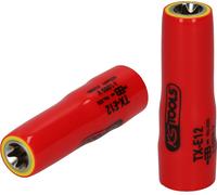KS TOOLS: Llave de vaso Torx-E de 3/8", con aislamiento protector, tamaño E18, de longitud larga (117.2374)