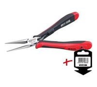 KS TOOLS, pinza redonda plana, modelo 500.7068-E, fabricada en acero para herramientas, peso: 68 gramos