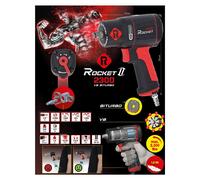 KS TOOLS ROCKET II: Atornillador de impacto neumático, 1/2", 6,3 bar, 2300 Nm, con conexión de 1/4" PT