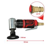 KS TOOLS SlimPOWER Mini Amoladora Neumática, Gran Almohadilla