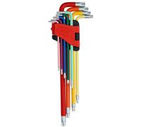 KS Tools Torx-Winkelstiftschlüssel-Satz Torx, Con Farbcode, T10-T50 Extra Largo