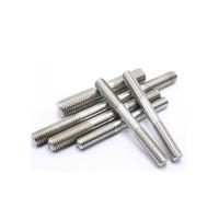 KSeSii 50 unids/lote SUS304 M3/M4/M5/M6 * 16mm-200mm varillas de doble extremo pernos roscados tornillo de doble cabeza de acero inoxidable no estándar personalizado(40mm,M5)