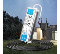 KSIBNW Transformador 220V a 12V 24W, Impermeable IP67 Fuente de Alimentación Exterior Ultra Fino LED Driver con Enchufe AC 220V a DC 12V 2A 24W Tensión Controlado Voltaje Constante Driver de Bajo