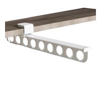 KSIEE Barra de valet extraíble para armario, barra para colgar ropa de armario, barra de ropa de armario de fuerte capacidad de carga, estante organizador de armario para pantalones y abrigos (blanco)