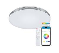 KSIX Boreal Plafón LED Techo Con Luces RGB y App iLink - Lámpara Techo Multicolor Regulable Compatible con Apple y Android - Plafones de Techo Modernos para la Casa, Cocina, Dormitorio, Comedor