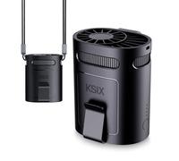 KSIX Ventilador de Cintura Portátil AirGo Belt | 4 Modos de Sujeción: Cuello, Cinturón, Cintura y Mochila | Mini Ventilador Portátil USB Recargable con 8h de Autonomía
