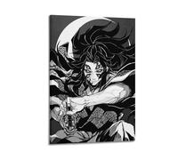 KSOXDAITIP Póster de cómic Demon Slayer Kimetsu de Kokushibo Kimetsu, póster decorativo de lienzo para pared e impresión artística moderna para decoración de dormitorio familiar, 20 x 30 cm