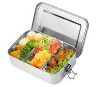 Kssvzz 1400ml Fiambrera Acero Inoxidable, Fiambrera Infantil Compartimentos, Lunch Box Metálica Sin BPA para Infantil y Adultos, Duradera y Ecológica