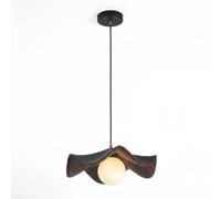 ksxnkhk Lámpara Colgante nórdica Japonesa, araña de Estilo WABI-sabi Ondulado con Pantalla de Resina Blanca en Forma de Loto para Isla de Cocina o Comedor: Ambiente Acogedor, Cable ajustab