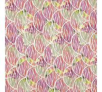 Kt KILOtela - Tela de loneta Estampada Digital - Half Panamá 100% algodón orgánico, Oeko-Tex Standard 100 - Retal de 100 cm Largo x 280 cm Ancho | Escamas Passiflora - Fucsia, Verde ─ 1 Metro