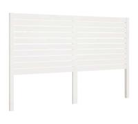KTHLBRH Cabecero para cama blanco de madera maciza de pino, 186 x 4 x 100 | Madera maciza de pino, listones modernos, soporte de espalda, diseño rústico, luz fluida, dormitorio