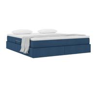 KTHLBRH Cama con almacenaje de 180 x 200 cm con colchón azul | Elevación hidráulica, estructura de metal, Super King, máx. 280 kg