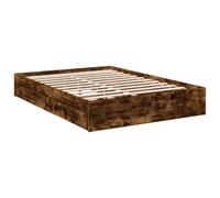 KTHLBRH Cubrecama con 4 cajones roble ahumado 135 x 190 cm | Madera multicapa, láminas incluidas, 4 cajones contenedor, requiere montaje