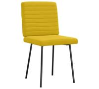 KTHLBRH Sillas de comedor 4 uds. amarillas de terciopelo | Estructura de metal y madera, asiento acolchado, uso versátil para salón y sala de estar
