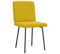 KTHLBRH Sillas de comedor 6 unidades amarillas de terciopelo | Estructura de metal y madera, respaldo acolchado, espuma, capacidad de 110 kg