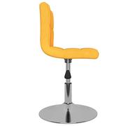 KTHLBRH Sillas de comedor giratorias 6 piezas amarillas | Tejido suave, acero cromado, altura ajustable, rotación de 360 grados