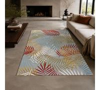KTYUTJDH Alfombra antideslizante lavable, rectangular, 80 x 100 cm, moderna, floral, gris, rojo, amarillo, azul, blanco, alfombra para entrada, pasillo, sala de estar, dormitorio, cocina