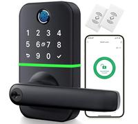 Kucacci - Cerradura de puerta inteligente con teclado, cerradura de huella digital sin llave, mango de código digital con teclado, perilla inteligente electrónica para puerta delantera, alternativa de