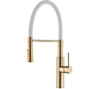Kuchinox Shire grifo de cocina de pie blanco-oro/oro arcaico BQH_G78D
