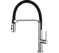 Kuchinox Siluetto grifo de cocina de pie cromo-negro BQU_778D