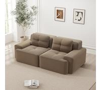 Kuczn Sofá modular de esquina de suave tejido de pana, sofá cama con función de dormir, sofá sin huesos de 32D de espuma de alta densidad, sofá Cloud sin montaje, para sala de estar y dormitorio