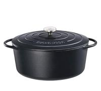 Küchenprofi 0402001033 - Cazuela ovalada provence 33 cm 7 0 l negra apta para inducción (h.nr.)