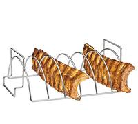 Küchenprofi 1066532800 BBQ de acero inoxidable, Spare Ribs sin grasa de rack, 38 x 25,5 x 12,5 cm